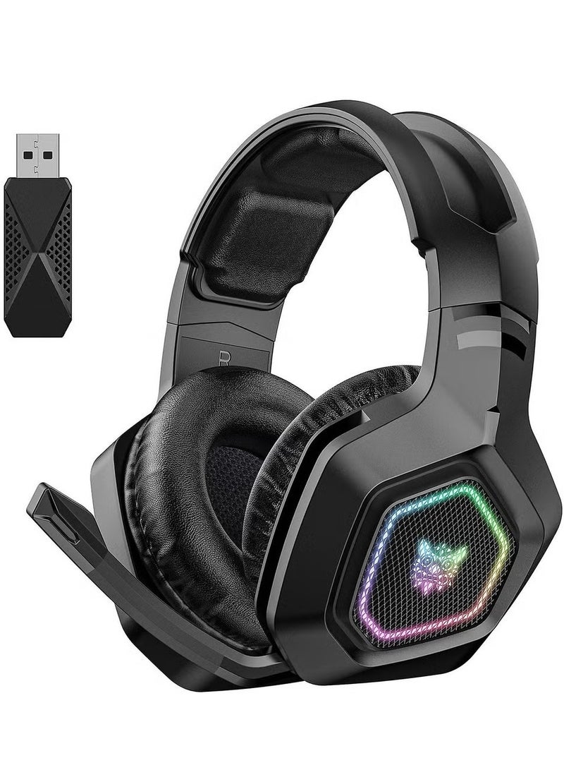 B100 2.4G Wireless Bluetooth 5.3 Wired Over-ear Headset RGB Light E-sports Gaming Headphone