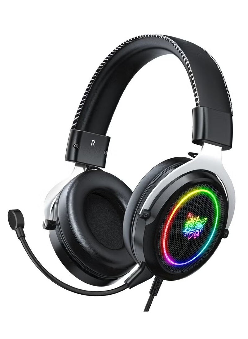 X10 RGB Wired Gaming Headset with Detachable Microphone – Immersive Sound & Customizable Lighting for Gamers