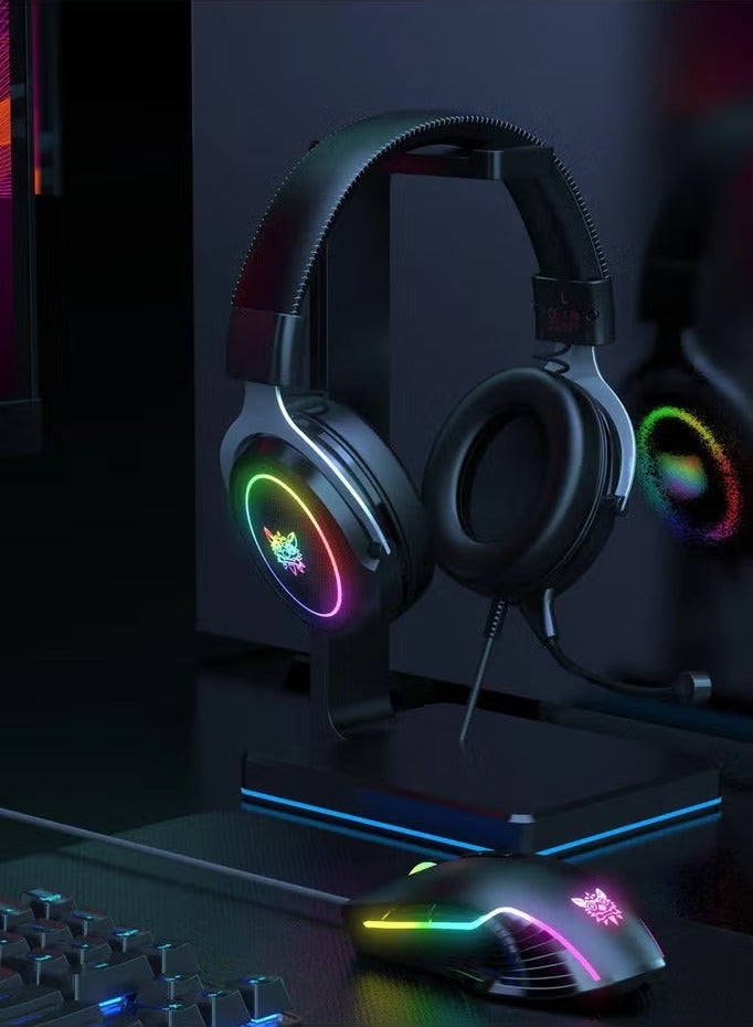 X10 RGB Wired Gaming Headset with Detachable Microphone – Immersive Sound & Customizable Lighting for Gamers