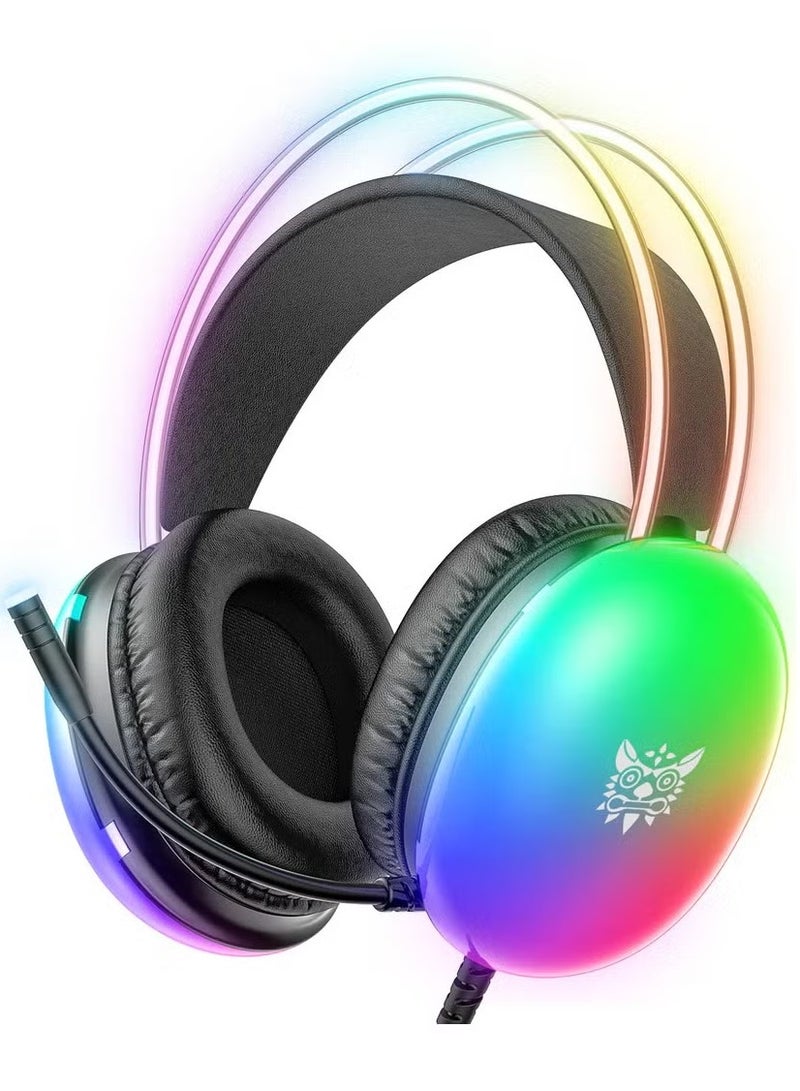 X25 RGB Gaming Headphones – Enhanced Sound Quality & Adjustable RGB Lighting for PC and Gaming