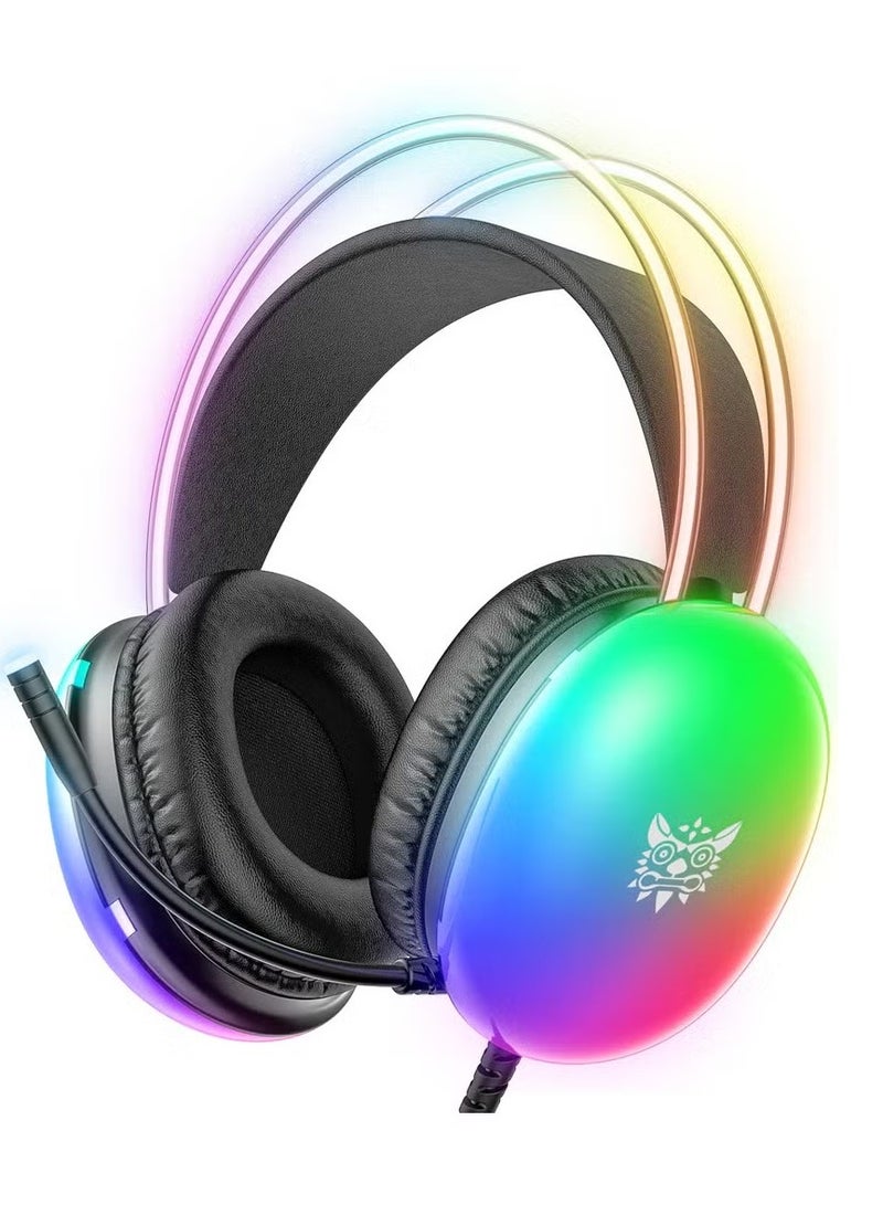 X25 RGB Gaming Headphones – Enhanced Sound Quality & Adjustable RGB Lighting for PC and Gaming