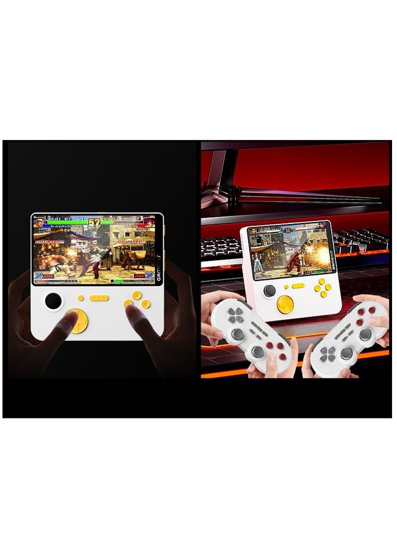 Handheld Game Console 5-inch Full iPS  GAMET5 chip display screen 6000mAh  CONSOLE AND POWER BANK IN ONE(White 64G)