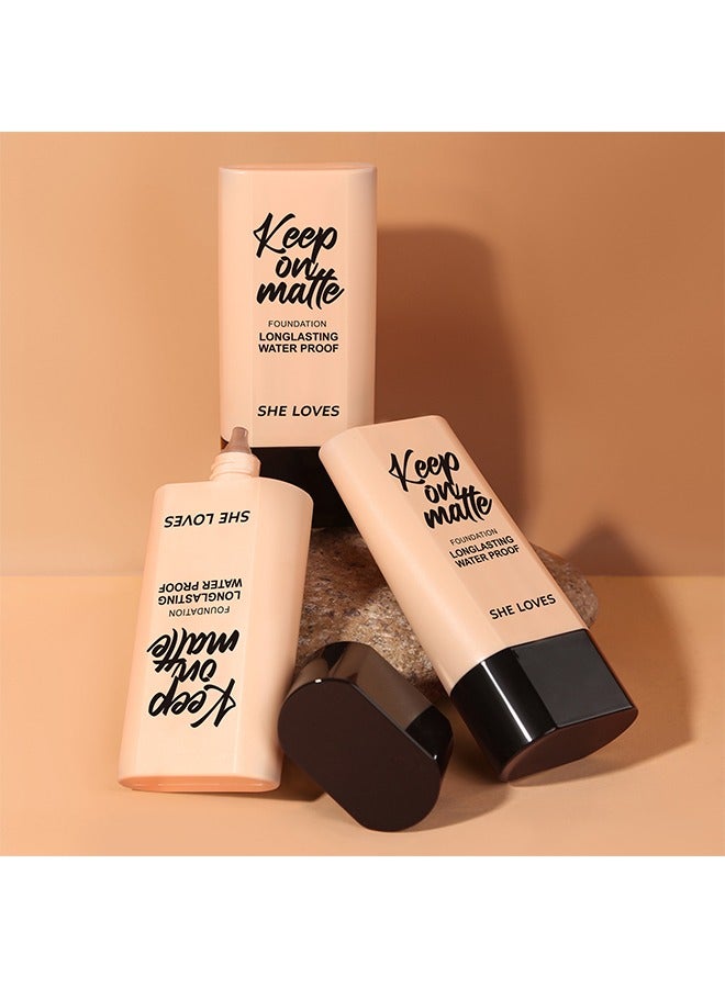 Keep On Matte Longlasting Waterproof Flawless Matte Liquid Foundation- Feels Lightweight And Comfortable Buildable A Flawless Natural Looking, Concealer Foundation To Cover Redness #03