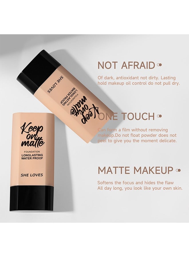 Keep On Matte Longlasting Waterproof Flawless Matte Liquid Foundation- Feels Lightweight And Comfortable Buildable A Flawless Natural Looking, Concealer Foundation To Cover Redness #03