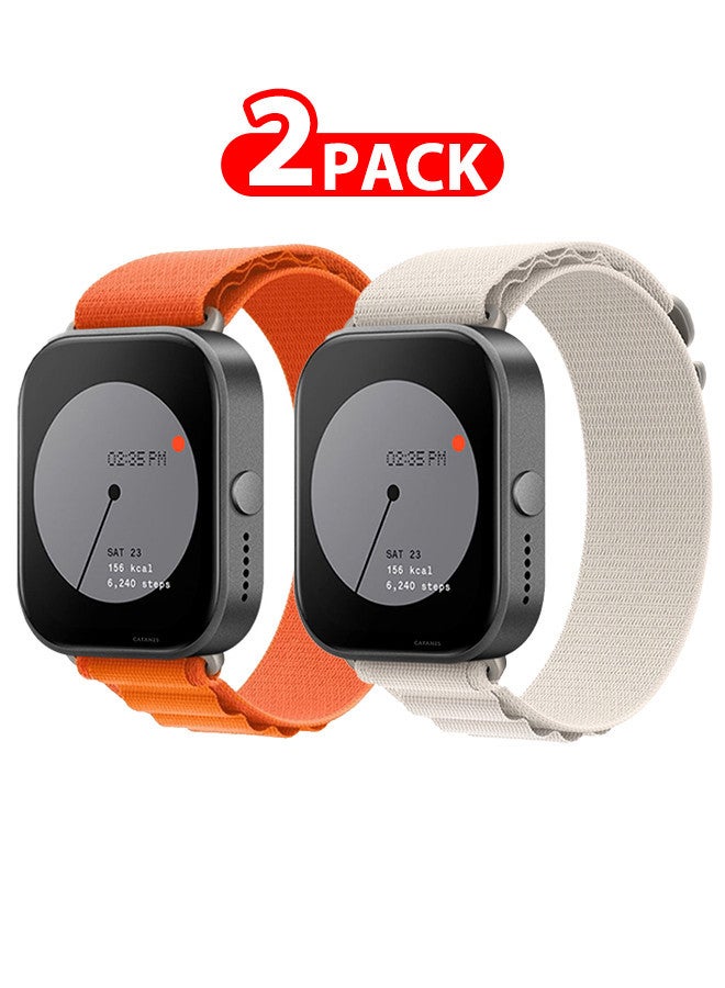 ( for Nothing Watch Pro 22mm ) 2 Pack, Alpine Sport Strap Rugged Nylon Replacement Wristband for Men Women