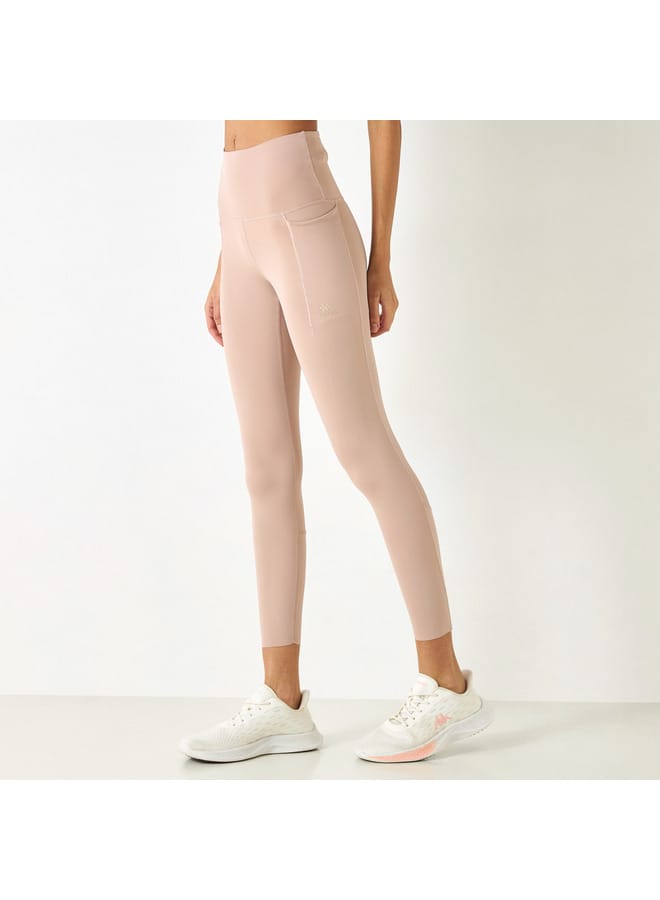 Kappa Solid Leggings with Elasticated Waistband and Pockets