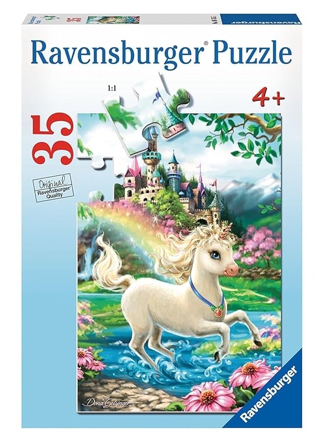 Ravensburger Unicorn Castle 35 Piece Jigsaw Puzzle for Kids  Every Piece is Unique Pieces Fit Together Perfectly White