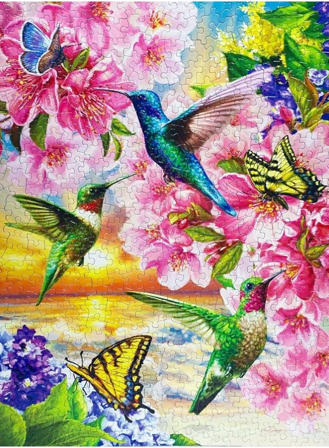 Springbok Hummingbirds 500 Piece Jigsaw Puzzle for Adults by Artist Dona Gelsinger - Made in USA - Finished Size 23.5