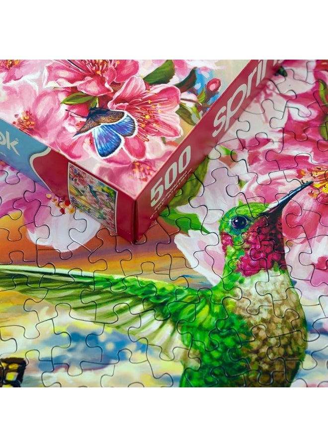 Springbok Hummingbirds 500 Piece Jigsaw Puzzle for Adults by Artist Dona Gelsinger - Made in USA - Finished Size 23.5