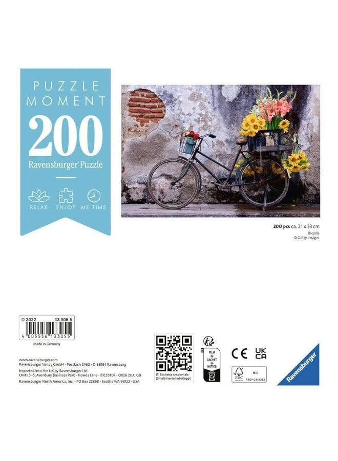 Ravensburger Puzzle Moment Bicycle  200Piece Premium Jigsaw Puzzle for Adults and Kids  Unique Softclick Technology Ensures Vibrant Matte Finish with LongLasting Quality