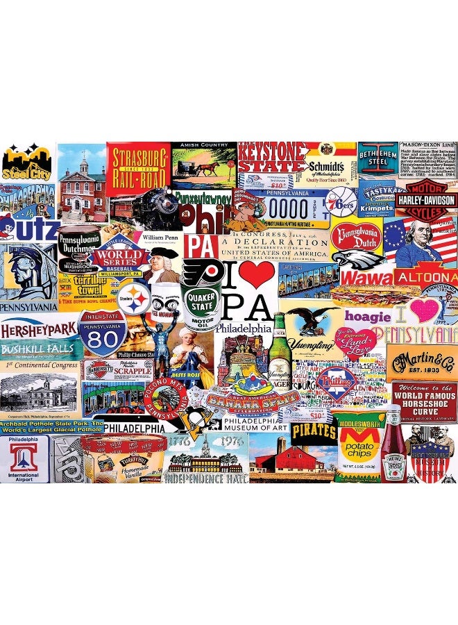 White Mountain Puzzles I Love Pennsylvania  1000 Piece Jigsaw Puzzle