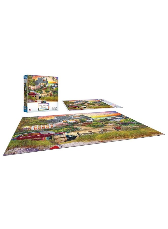 RoseArt  My Happy Place  Seaside Hill  1000 Piece Jigsaw Puzzle for Adults