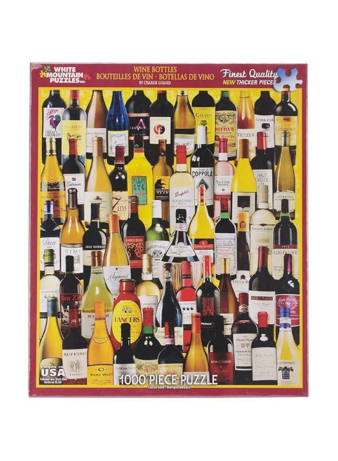 White Mountain Puzzles - Classic Wine Bottles - 1,000 Piece Jigsaw Puzzle