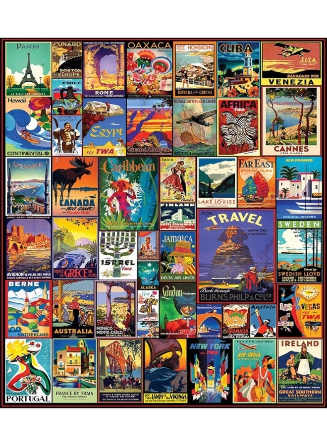 White Mountain Puzzles Travel The World - 500 Piece Jigsaw Puzzle