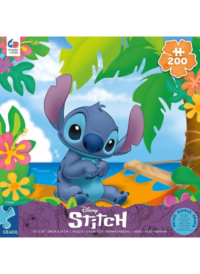 Ceaco - Disney Friends - Flower Power Stitch - 200 Piece Jigsaw Puzzle