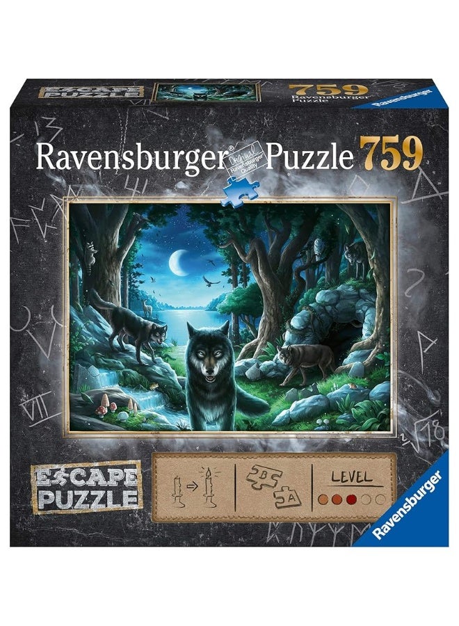 Ravensburger 16434 Curse of The Wolves 759 Piece Jigsaw Puzzle for Kids and Adults Ages 12 and Up - an Escape Room Experience in Puzzle Form , White