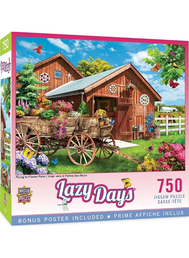 Masterpieces 750 Piece Jigsaw Puzzle for Adults and Family - Flying to Flower Farm - 18