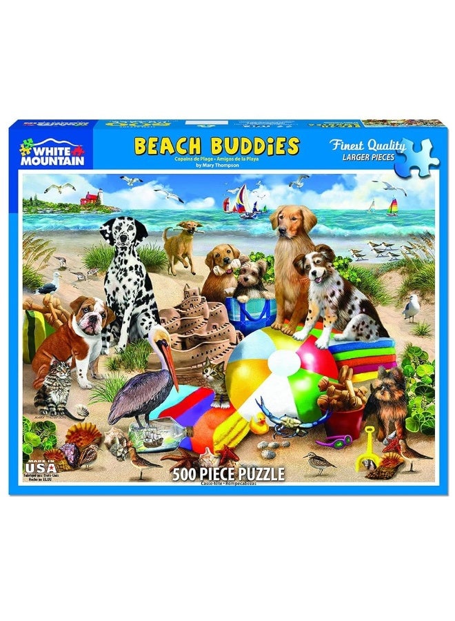 White Mountain Puzzles Beach Buddies 500 Piece Jigsaw Puzzle