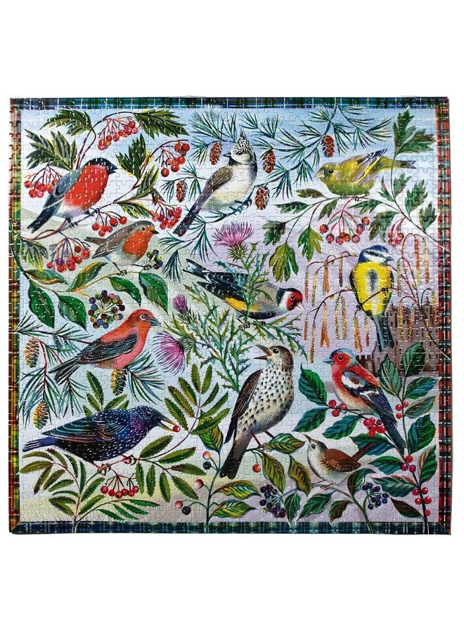 eeBoo: Piece and Love Birds of Scotland 1000 Piece Square Adult Jigsaw Puzzle, 23