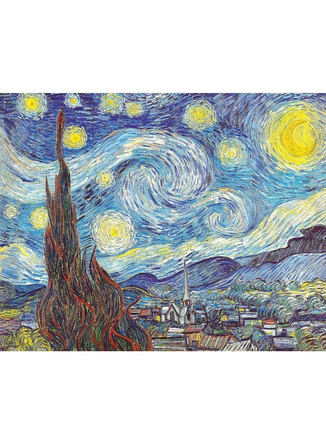 Pintoo Jigsaw Puzzles 500 Piece for Adults - Vincent Van Gogh - The Starry Night, June 1889 Beautiful Plastic Puzzle for Home Decor Zero Dust Easy Storage [H1758]