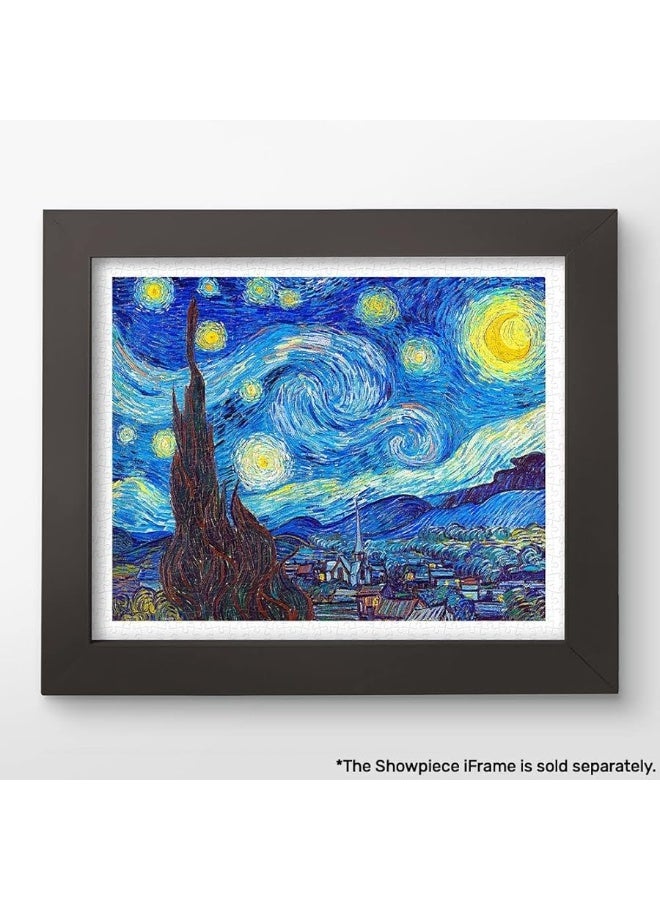 Pintoo Jigsaw Puzzles 500 Piece for Adults - Vincent Van Gogh - The Starry Night, June 1889 Beautiful Plastic Puzzle for Home Decor Zero Dust Easy Storage [H1758]