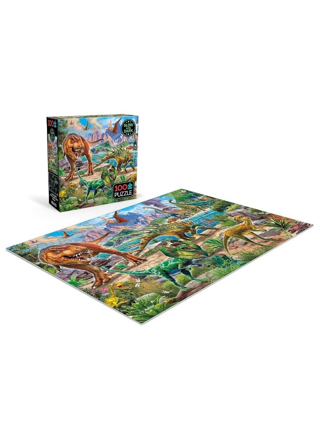 Ceaco - Glow in The Dark - Dinoland - 100 Piece Jigsaw Puzzle