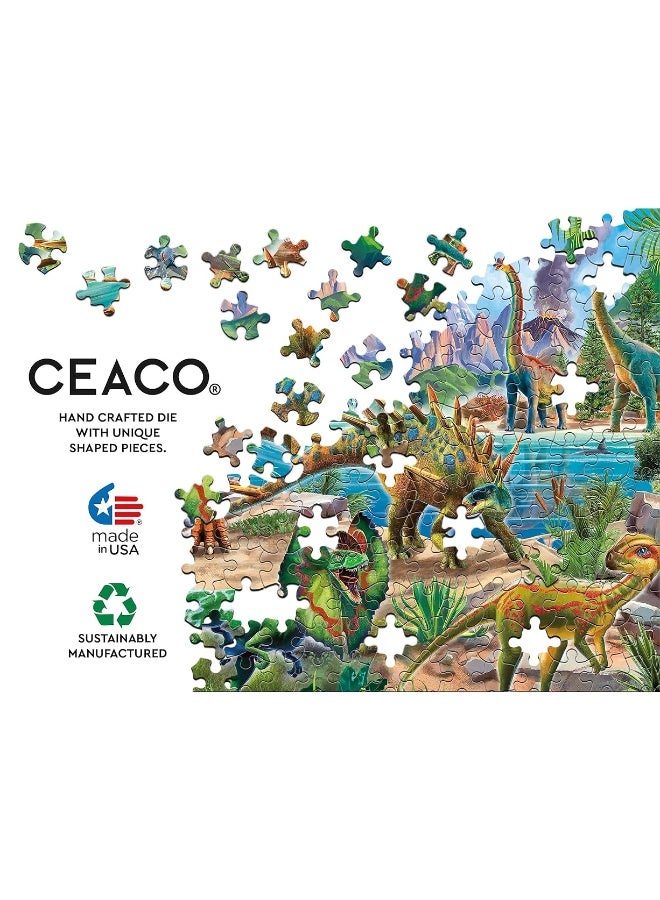 Ceaco - Glow in The Dark - Dinoland - 100 Piece Jigsaw Puzzle