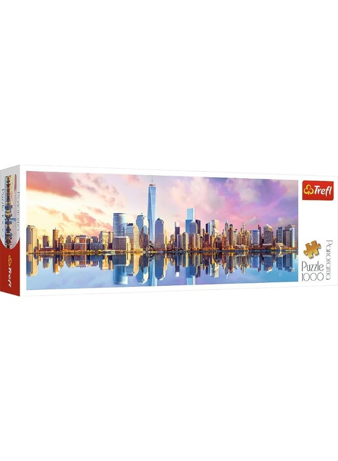 Trefl Panorama Manhattan 1000 Piece Jigsaw Puzzle Red 27x19 Print DIY Puzzle Creative Fun Classic Puzzle for Adults and Children from 12 Years Old