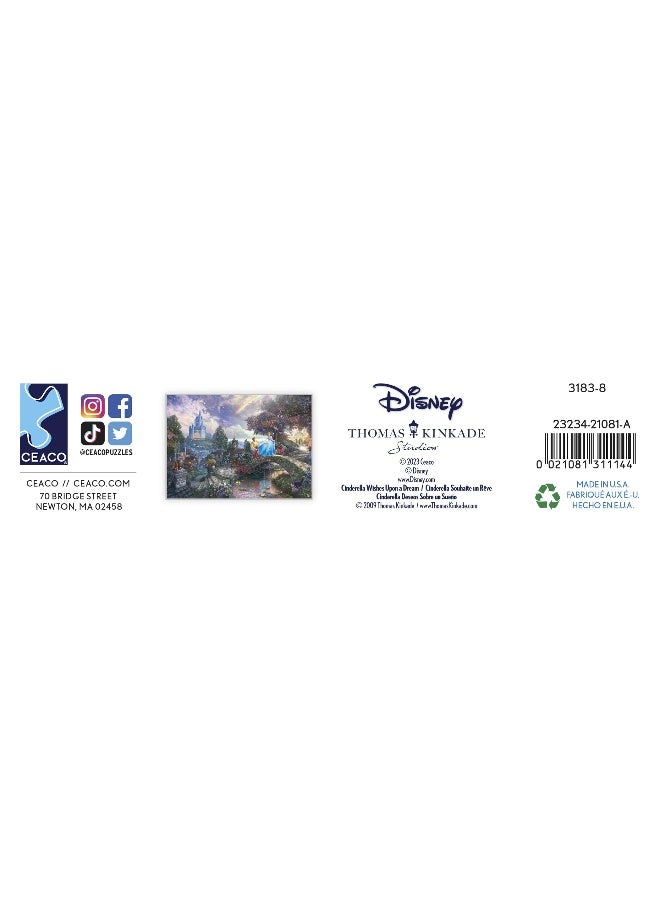 Ceaco - Thomas Kinkade - Disney - Cinderella Wishes Upon A Dream - 1000 Piece Jigsaw Puzzle