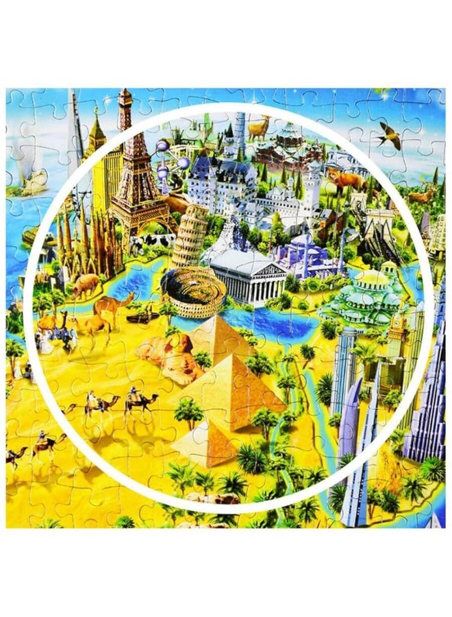 1000 Piece World Landmarks Map Puzzle Paper Jigsaw Puzzle for Adults School Supplies World Map Puzzle 1000 Pieces Puzzles for Adults, Puzzles for Adults 1000 Pieces, Jigsaw Puzzles 1000 Pieces