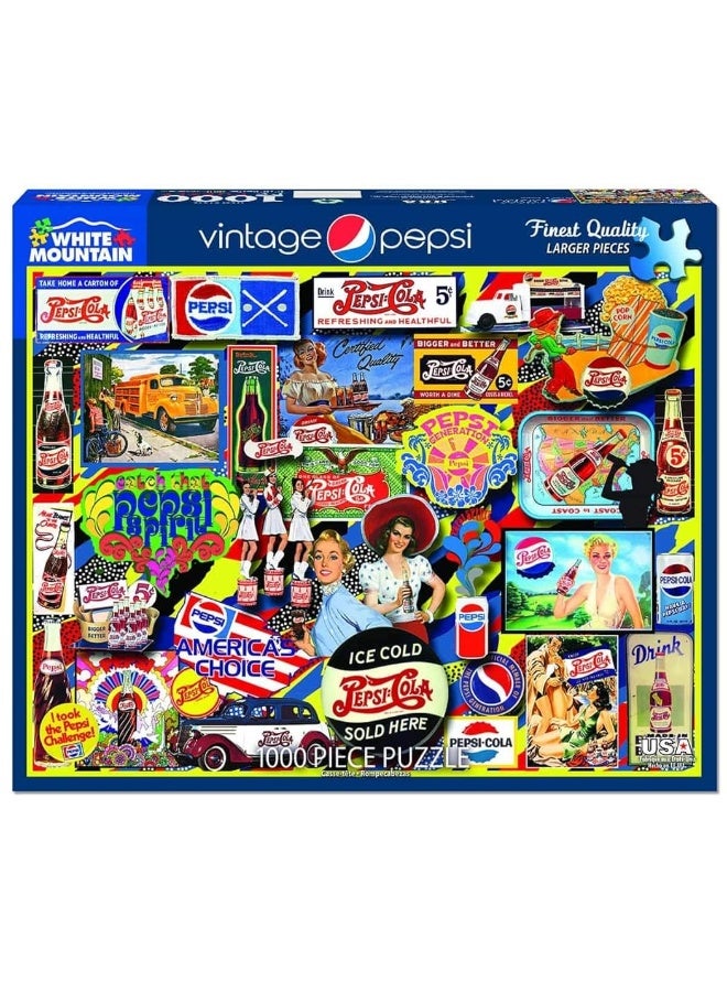 White Mountain Puzzles Vintage Pepsi 1000 Piece Jigsaw Puzzle