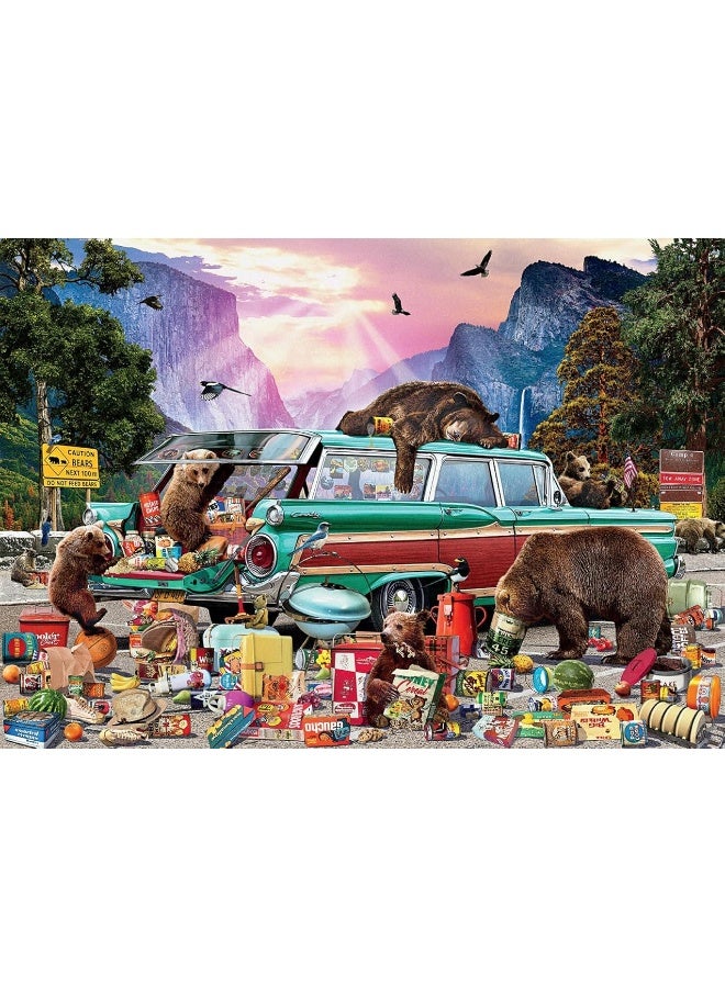 Buffalo Games - Garry Walton - Yosemite Picnic - 300 Piece Jigsaw Puzzle for Families Challenging Puzzle Perfect for Game Nights