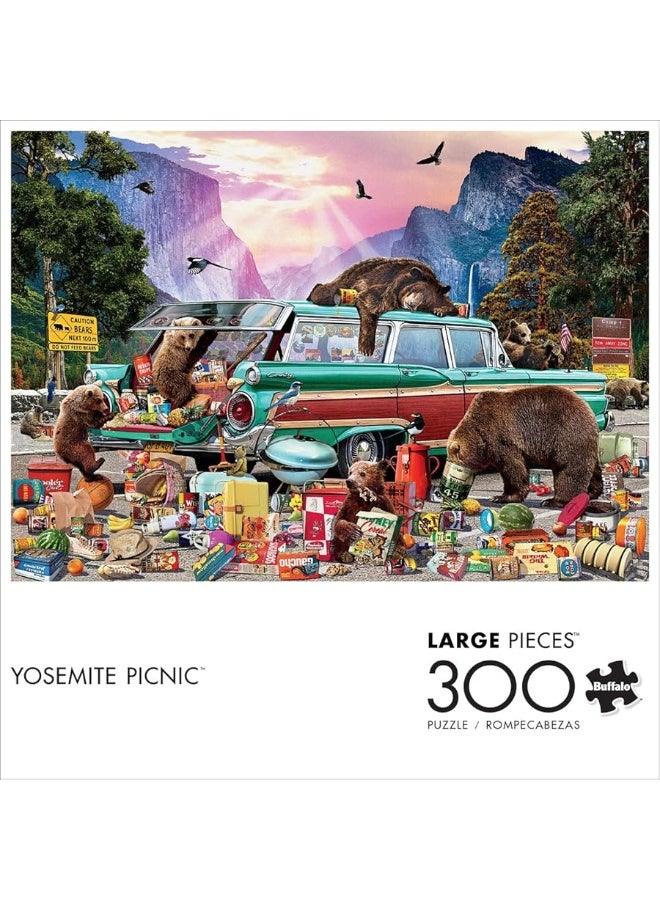 Buffalo Games - Garry Walton - Yosemite Picnic - 300 Piece Jigsaw Puzzle for Families Challenging Puzzle Perfect for Game Nights