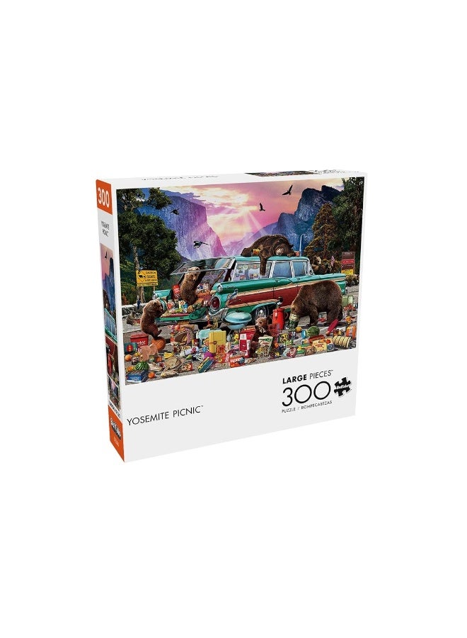 Buffalo Games - Garry Walton - Yosemite Picnic - 300 Piece Jigsaw Puzzle for Families Challenging Puzzle Perfect for Game Nights