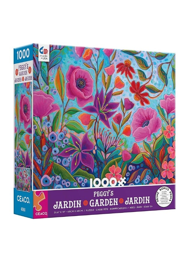 Ceaco - Peggy's Garden - Colorful Conversation - 1000 Piece Jigsaw Puzzle