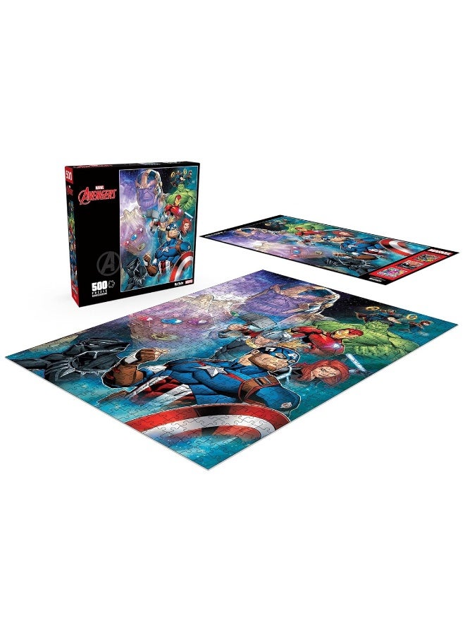 Buffalo Games  Marvel  Thanos vs The Avengers  500 Piece Jigsaw Puzzle for Adults Challenging Puzzle Perfect for Game Nights  Finished Puzzle Size is 2125 x 1500