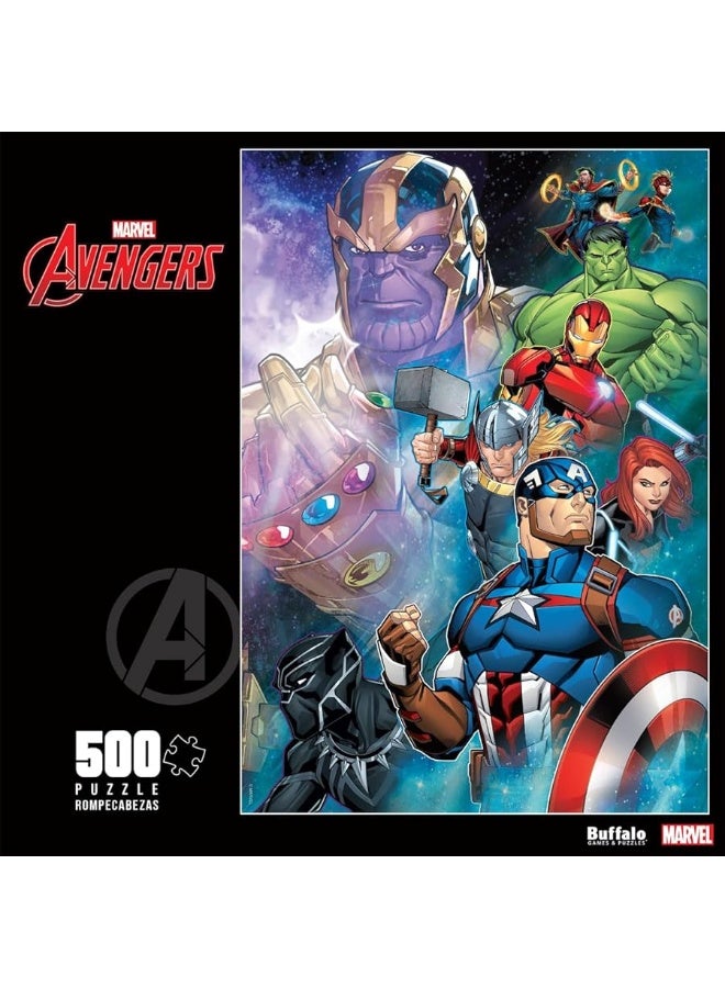 Buffalo Games  Marvel  Thanos vs The Avengers  500 Piece Jigsaw Puzzle for Adults Challenging Puzzle Perfect for Game Nights  Finished Puzzle Size is 2125 x 1500