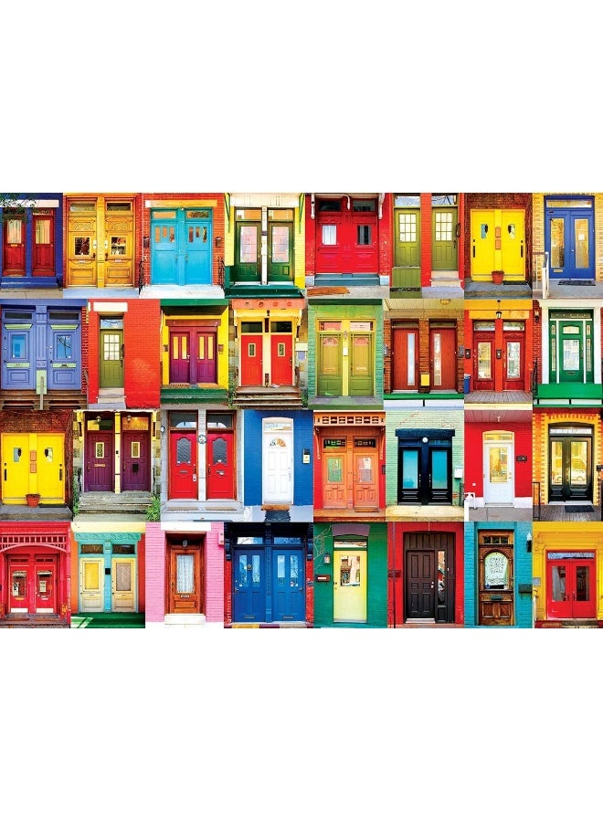 RoseArt Kodak Premium Puzzles Colorful Montreal Doors Jigsaw Puzzle, Multicolor