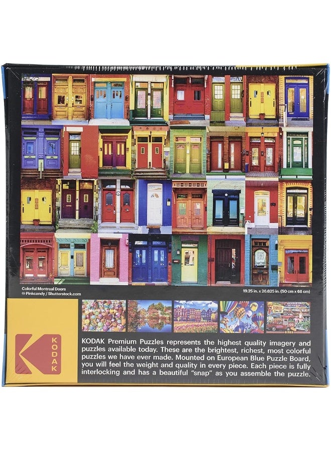 RoseArt Kodak Premium Puzzles Colorful Montreal Doors Jigsaw Puzzle, Multicolor