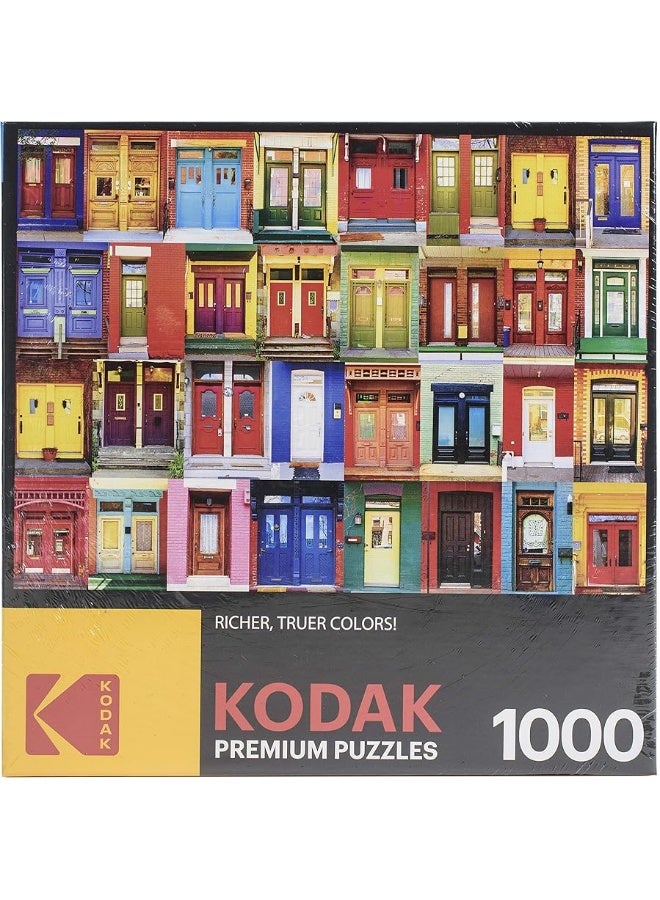 RoseArt Kodak Premium Puzzles Colorful Montreal Doors Jigsaw Puzzle, Multicolor