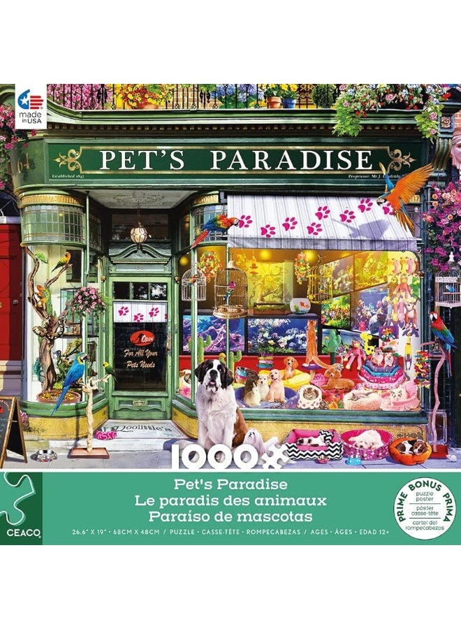 Ceaco - Shop Windows - Pet's Paradise - 1000 Piece Jigsaw Puzzle