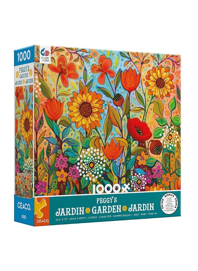 Ceaco - Peggy's Garden - Joy in The Morning - 1000 Piece Jigsaw Puzzle