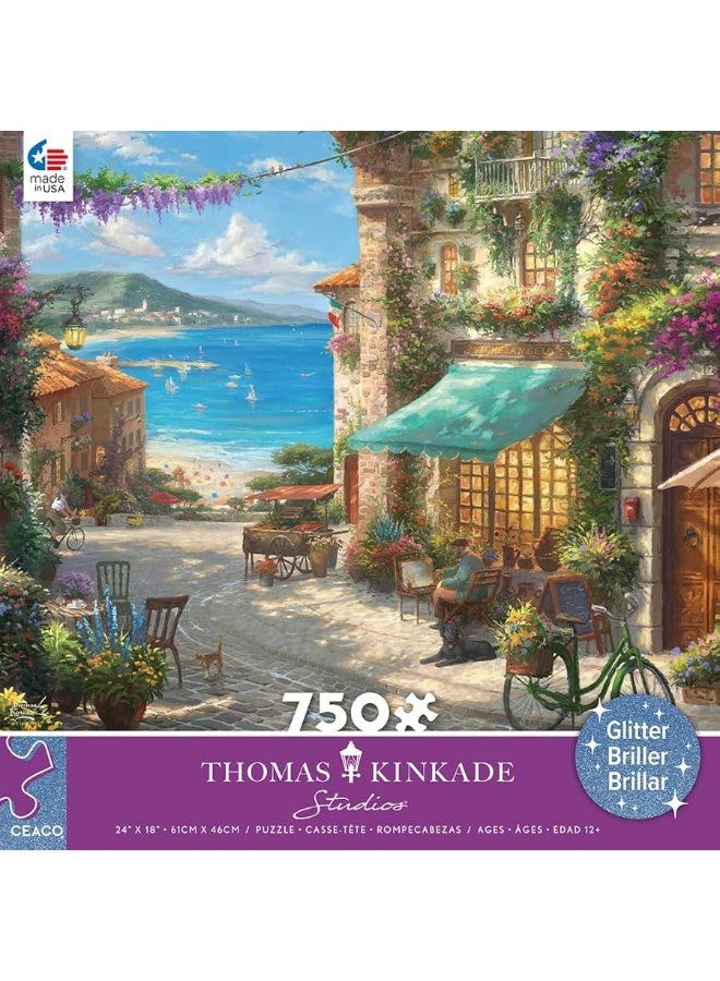 Ceaco - Thomas Kinkade - Italian Cafe - Glitter - 750 Piece Jigsaw Puzzle