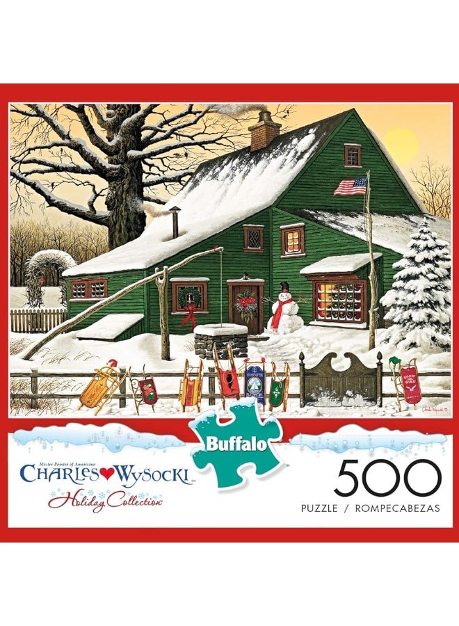 Buffalo Games  Charles Wysocki  Cocoa Break at The Copperfields  500 Piece Jigsaw Puzzle Multi 2125L X 15W