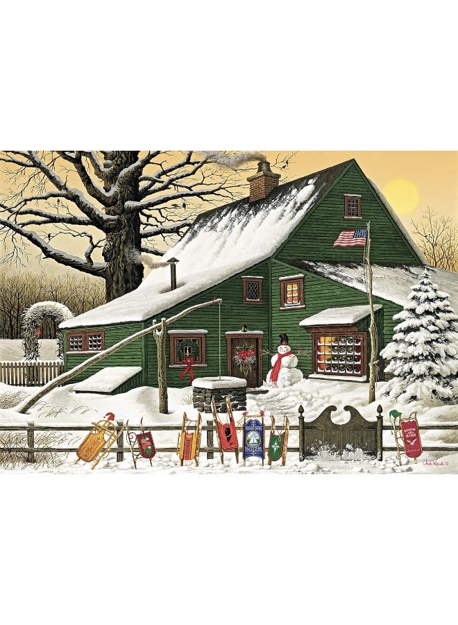 Buffalo Games  Charles Wysocki  Cocoa Break at The Copperfields  500 Piece Jigsaw Puzzle Multi 2125L X 15W