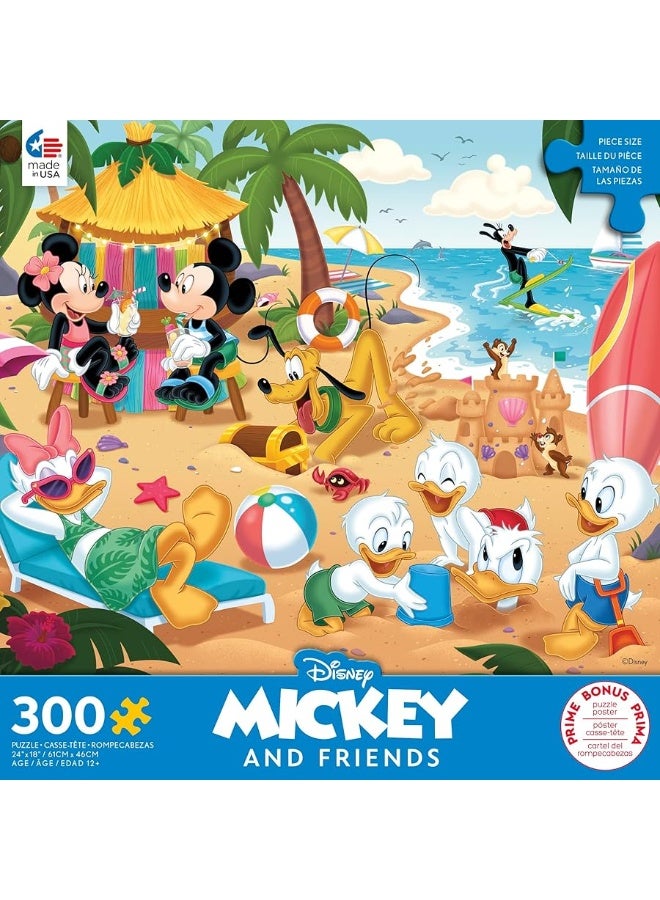 Ceaco - Disney - Mickey & Minnie at The Beach - 300 Piece Jigsaw Puzzle