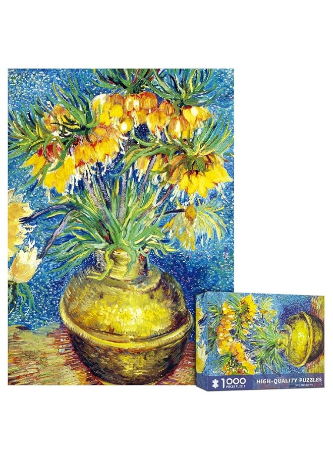 1000 Piece Puzzle for Adults Fritillaries in a Copper Vase by Van Gogh Jigsaw Puzzles 1000 Pieces Puzzles for Adults 1000 Pieces Oil Painting Puzzle 1000 Pieces Jigsaw Puzzles 1000 Pieces for Adults