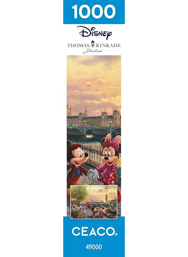 Ceaco - Thomas Kinkade - Disney - Mickey & Minnie in London - 1000 Piece Jigsaw Puzzle