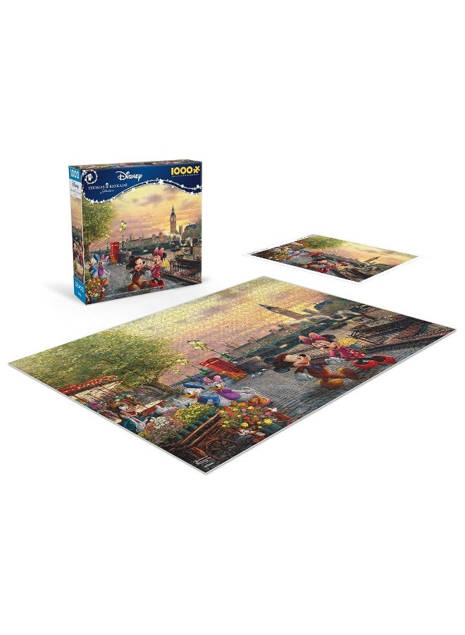 Ceaco - Thomas Kinkade - Disney - Mickey & Minnie in London - 1000 Piece Jigsaw Puzzle