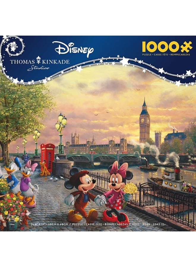 Ceaco - Thomas Kinkade - Disney - Mickey & Minnie in London - 1000 Piece Jigsaw Puzzle